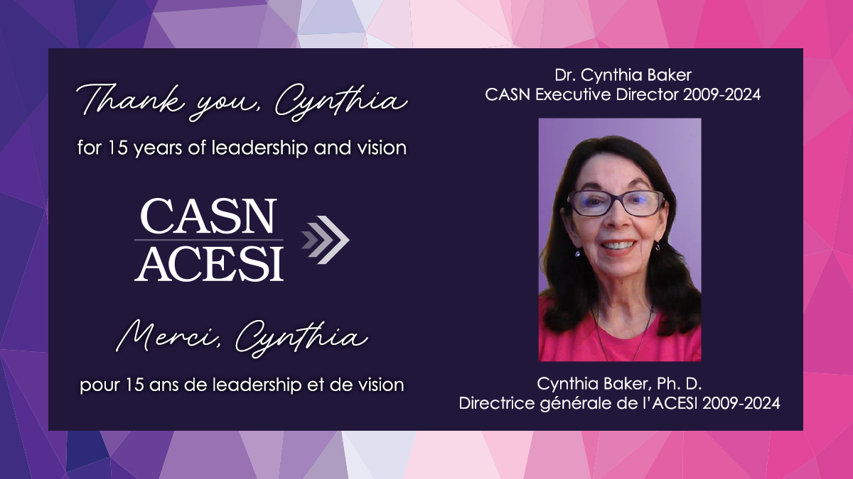 Cynthia Baker, CASN’s ED 2009–2024 – A Legacy of Leadership, Innovation, and Excellence