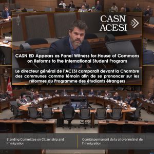 CASN ED appears as a Panel Witness for House of Commons